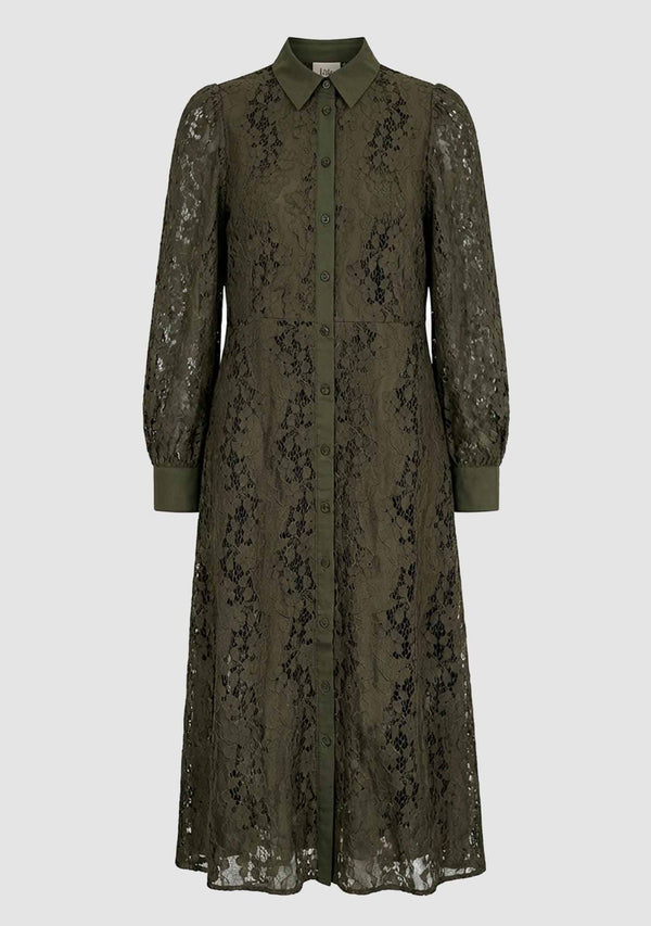 I SAY Kimie Lace Dress Dresses 885 Khaki
