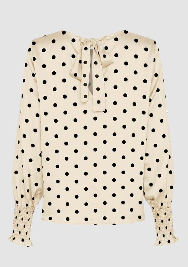 I SAY Kleo Blouse Blouses N63 Cream w/Dots