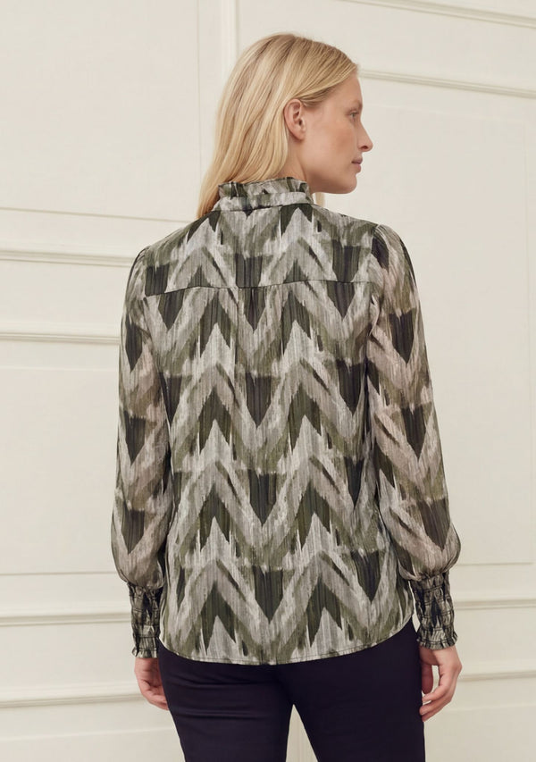I SAY Kuna Blouse Blouses N11 Khaki ZigZag