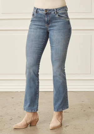 I SAY Lido Flare Jeans Pants 679 Light Blue Denim