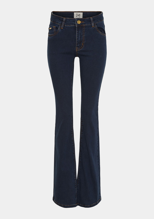 I SAY Lido Flare Jeans Pants 693L Extra Length Unwashed