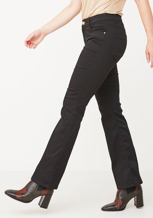 I SAY Lido Flare Jeans Pants 900 Black