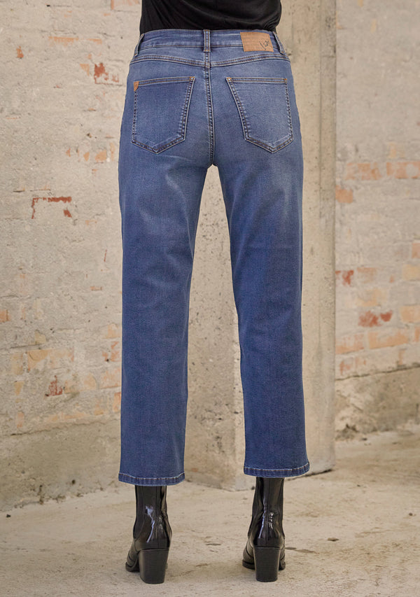 I SAY Lido Straight Jeans Pants 670 Blue Wash Denim