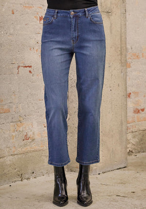 I SAY Lido Straight Jeans Pants 670 Blue Wash Denim