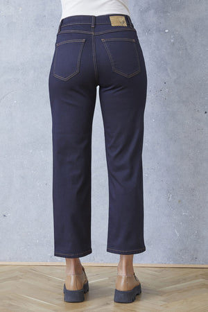 I SAY Lido Straight Jeans Pants 672 Blue Black Denim