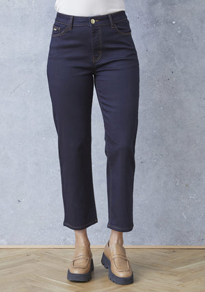 I SAY Lido Straight Jeans Pants 672 Blue Black Denim