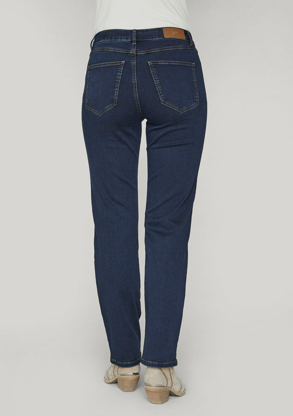 I SAY Lido Straight Long Jeans Pants 693 Denim Blue Unwashed