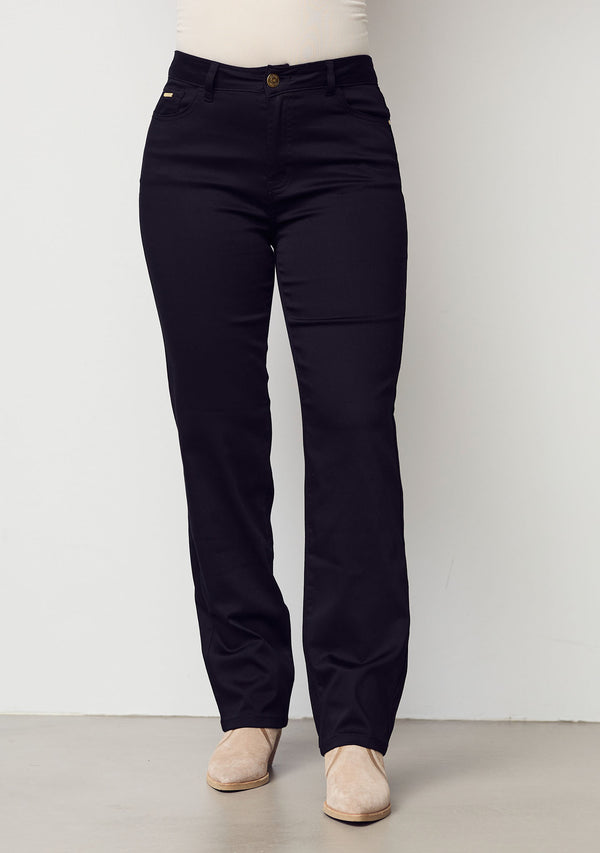 I SAY Lido Straight Long Jeans Pants 900 Black