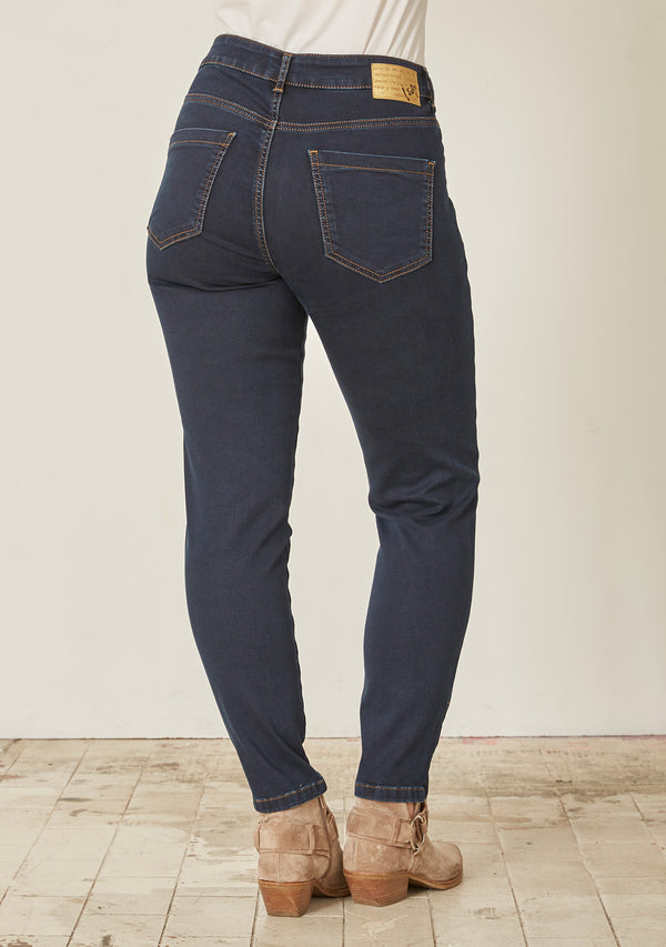 I SAY Lido Zip Jeans Pants 693 Denim Blue Unwashed