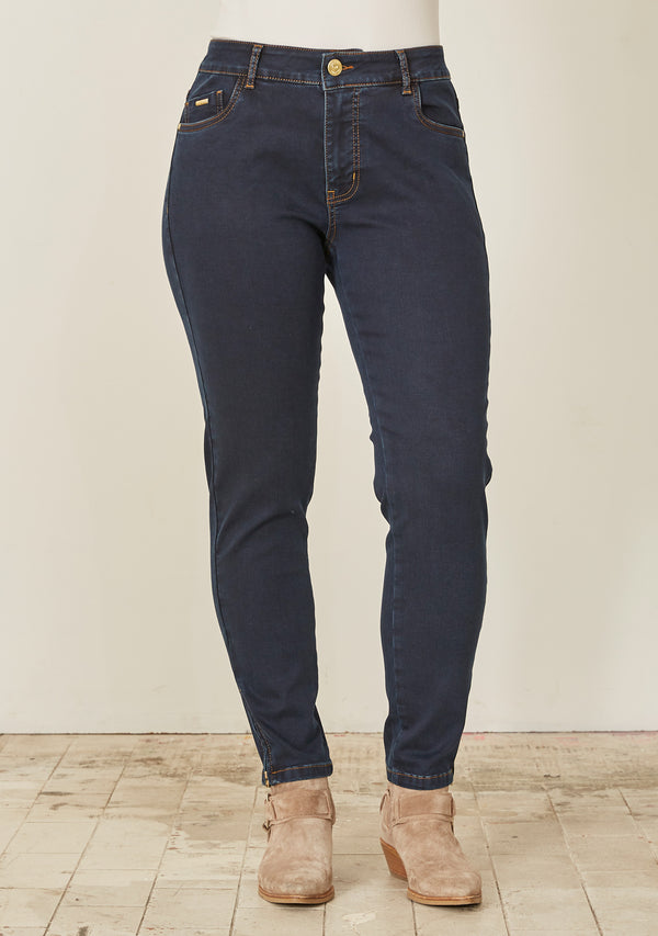 I SAY Lido Zip Jeans Pants 693 Denim Blue Unwashed