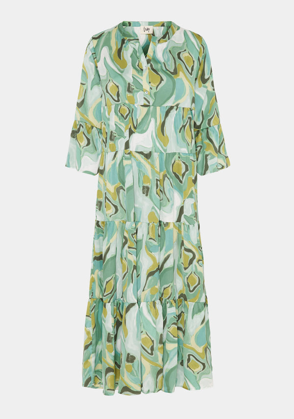 I SAY Liva Maxi Dress Dresses L10 Green Fluid