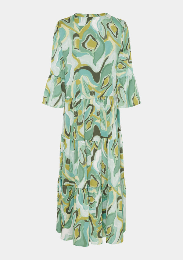 I SAY Liva Maxi Dress Dresses L10 Green Fluid