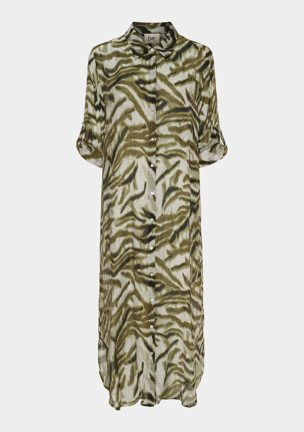 I SAY Lotta Shirt Dress Dresses N49 Khaki Flow