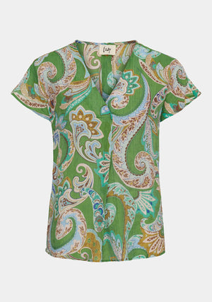 I SAY Lotta Top Tops N37 Grass Green Paisley