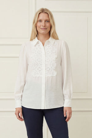I SAY Lotus Shirt Shirts 101 Broken White