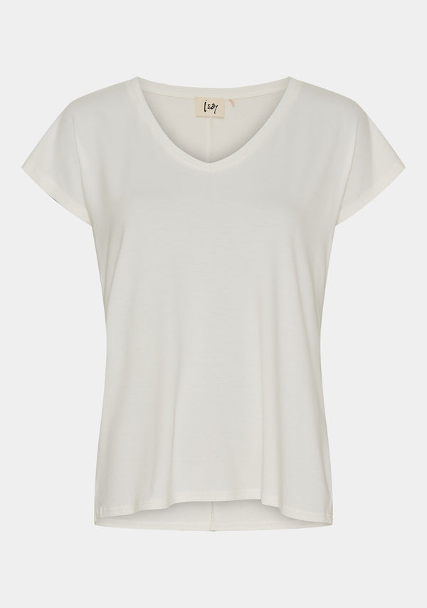 I SAY Louis V-Neck T-Shirt T-Shirts 101 Broken White