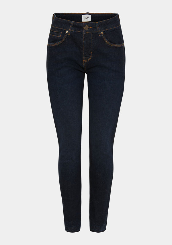 I SAY Lucca 9/10 Jeans Pants 697 Dark Denim Unwashed