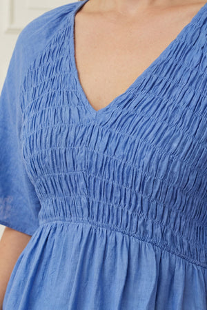 I SAY Margo Smock Blouse Blouses 645 Skyblue