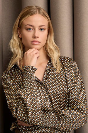 I SAY Melba Printed Blouse Blouses A93 Geometric