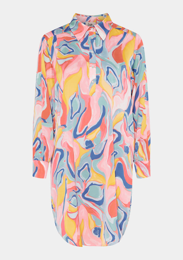 I SAY Melba Printed Tunic Dresses L09 Summer Fluid