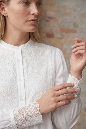 I SAY Merle Lace Blouse Blouses 100 White