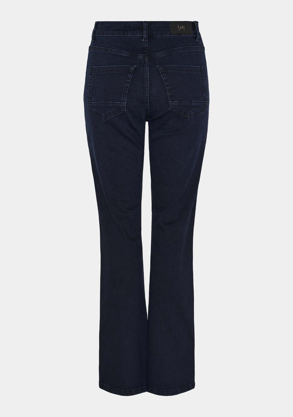 I SAY Monza Long Straight Jeans Pants 601 Blue/Black Wash