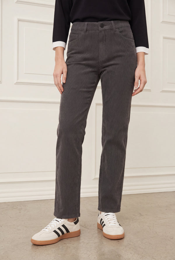 I SAY Monza Long Striped Pant Pants M29 Potato w/Black Stripe