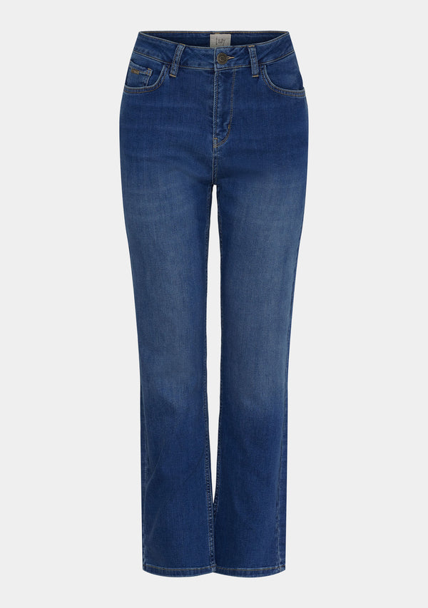 I SAY Monza Straight Jeans Pants 606 Mid Denim