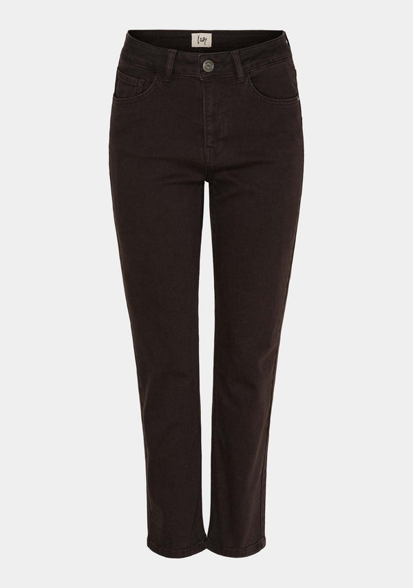 I SAY Monza Straight Pant Pants 356 Dark brown