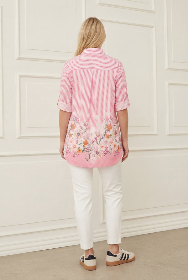 I SAY Mynte Tunic Dress Tunics N32 Pink Tone Borderprint