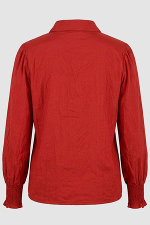 I SAY Nadja Bow Blouse Blouses 435 Deep Red