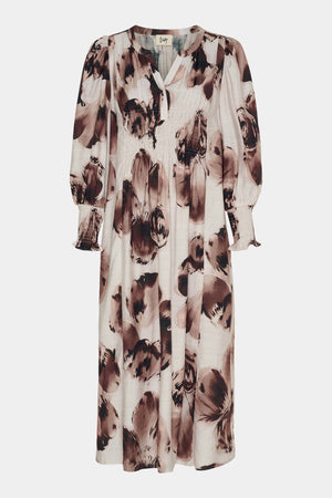 I SAY Naomi V-Neck Dress Dresses N47 Aubergine Floral