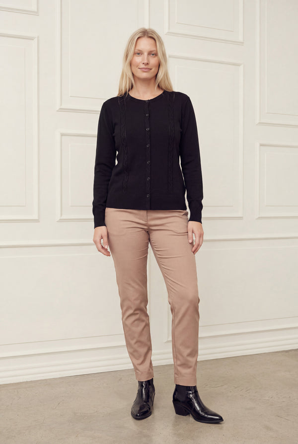 I SAY Netty Knit Cardigan Knitwear 900 Black