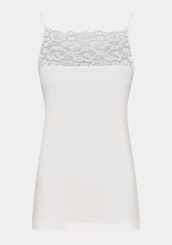 I SAY Nilla Wide Lace Top Tops 101 Broken White