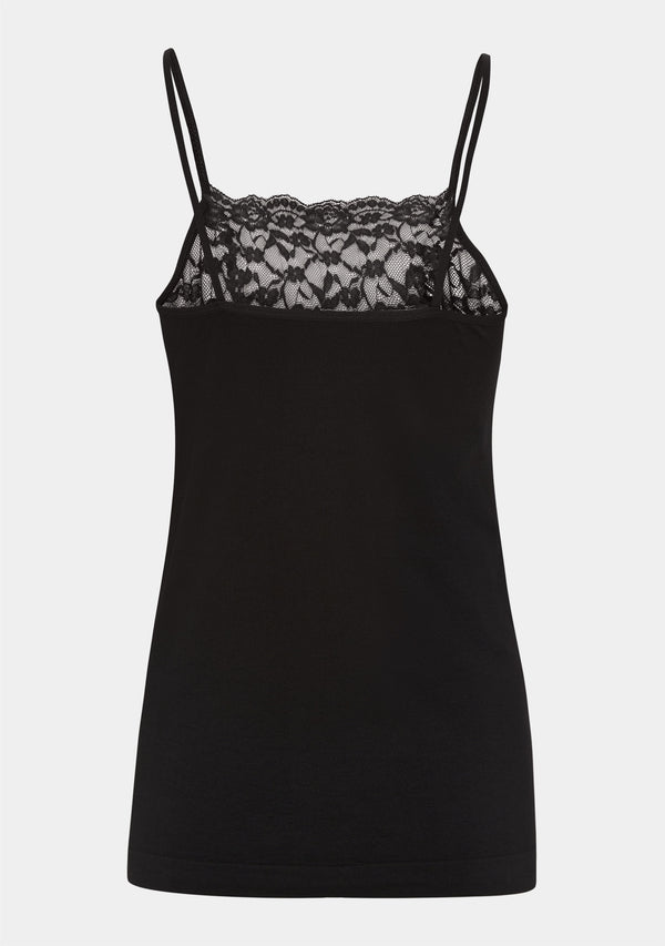 I SAY Nilla Wide Lace Top Tops 900 Black