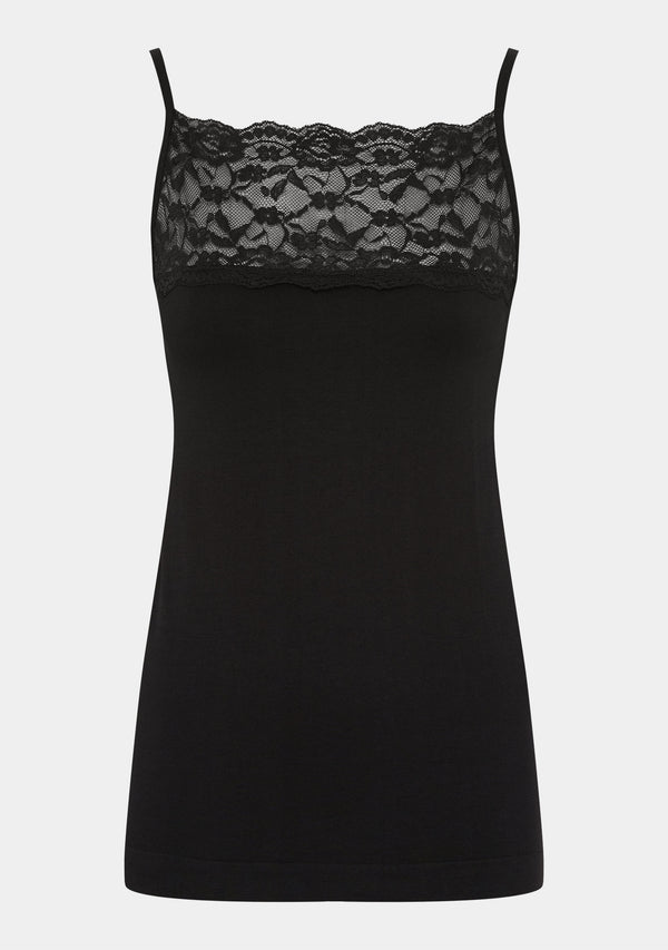 I SAY Nilla Wide Lace Top Tops 900 Black