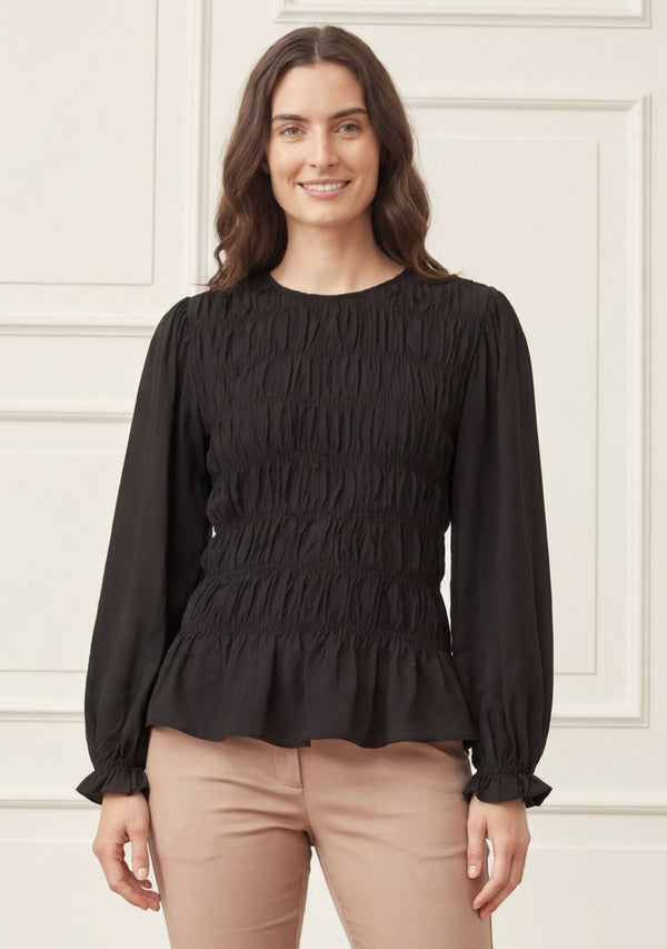 I SAY Noel Smock Blouse Blouses 900 Black