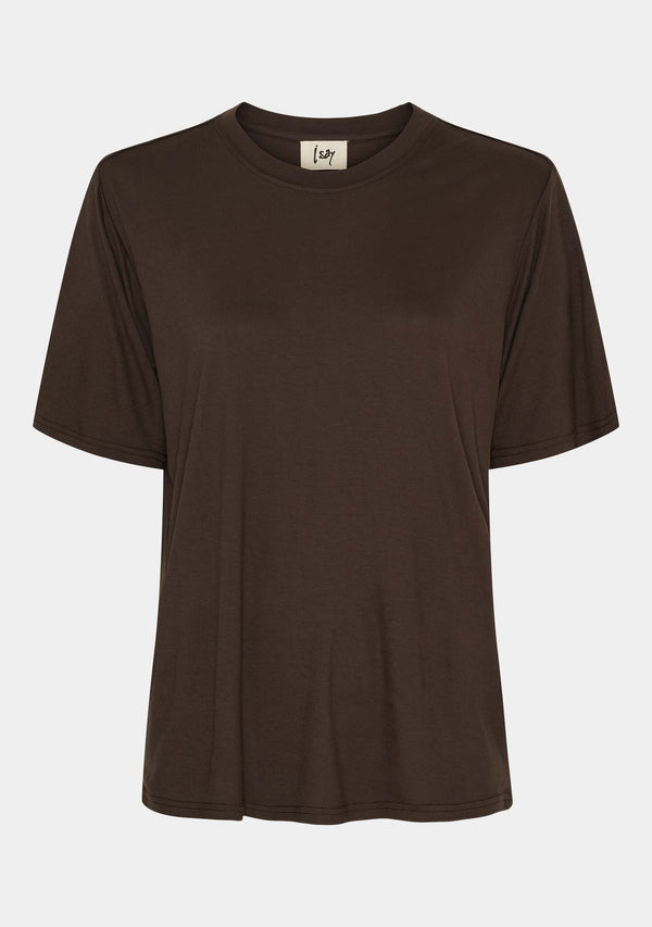 I SAY Nugga Basic O-Neck T-Shirt Basics 356 Dark brown