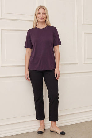 I SAY Nugga Basic O-Neck T-Shirt Basics 419 Aubergine