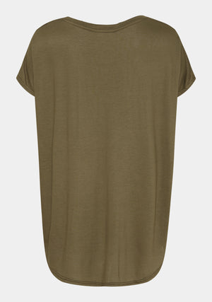 I SAY Nugga Viscose T-Shirt Basics 885 Khaki