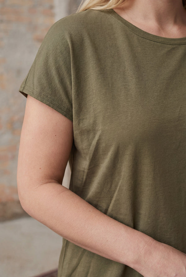 I SAY Nugga Viscose T-Shirt Basics 885 Khaki