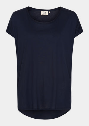 I SAY Nugga Viscose T-Shirt T-Shirts 640 Navy