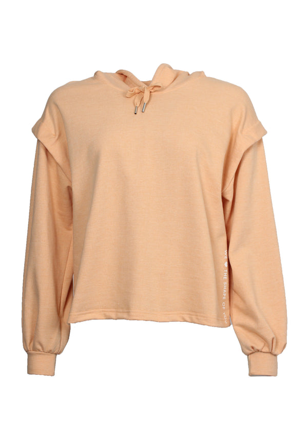 I SAY Omega Hoodie Blouses 210 Soft Orange