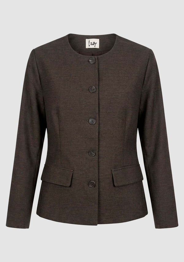 I SAY Osa Blazer Jackets 126 Brown Melange