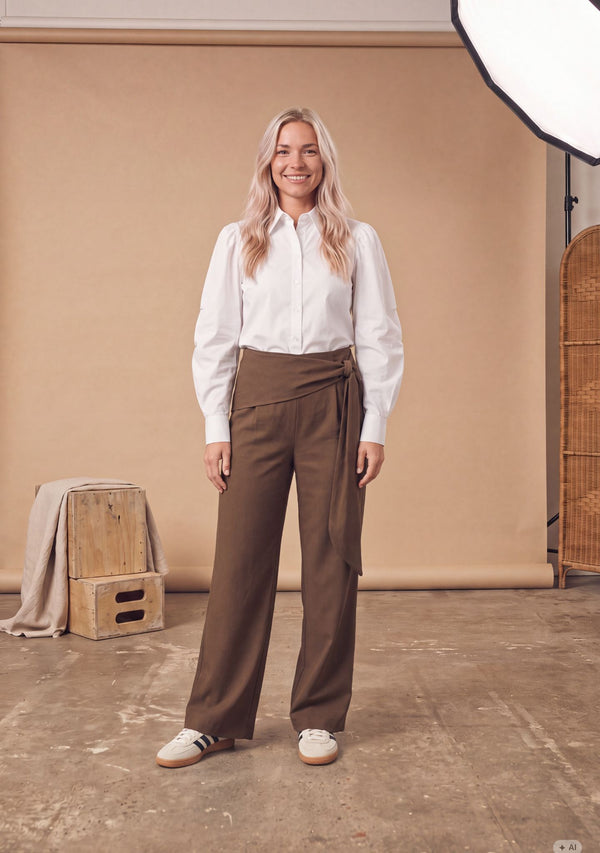 I SAY Ova Wide Pant Pants 304 Brown