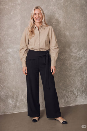 I SAY Ova Wide Pant Pants 900 Black