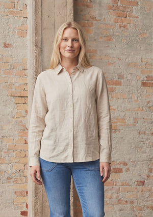 I SAY Pearl Basic Shirt Shirts 112 Sand