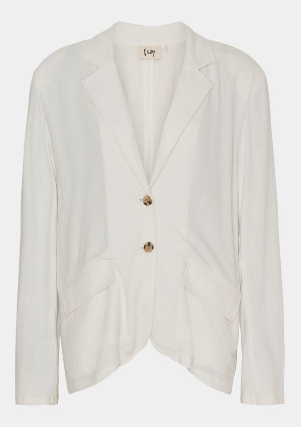 I SAY Pearl Classic Blazer Jackets 101 Broken White