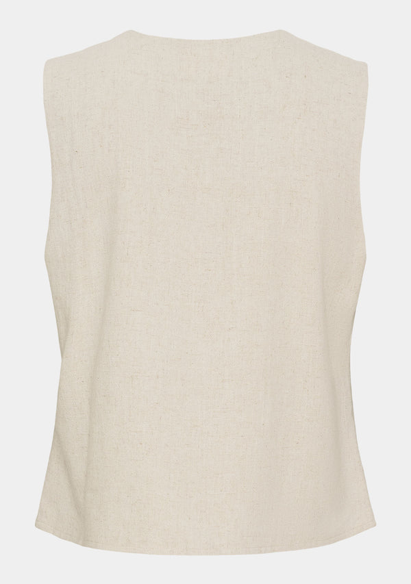 I SAY Pearl Waistcoat Vest 112 Sand