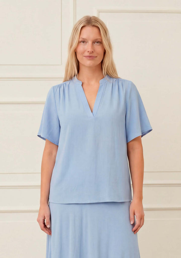 I SAY Pearl s/s Blouse Blouses 603 Light blue